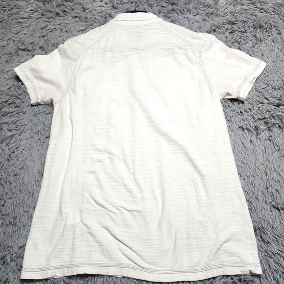 BKE‎ Polo Shirt Mens Large Standard Fit Chest Pockets Casual Button Up White - Picture 2 of 10